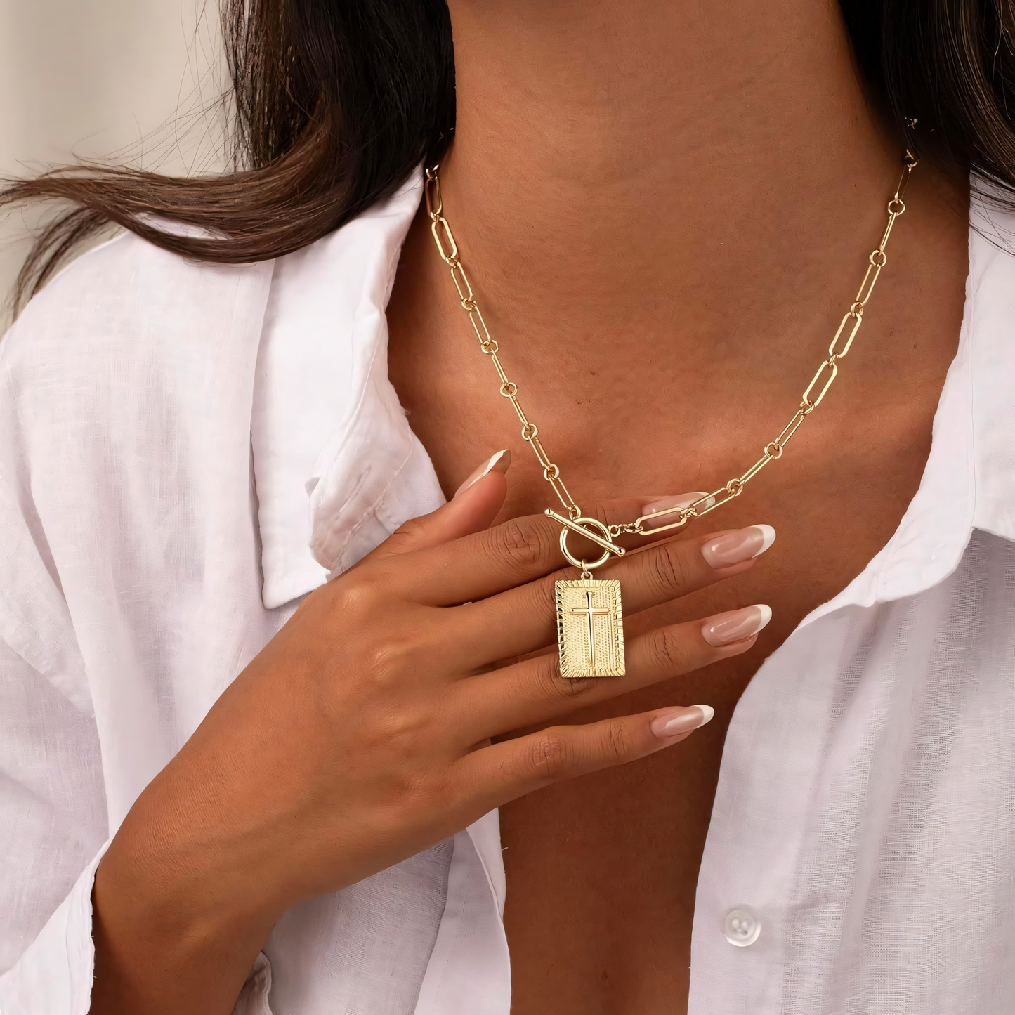 The Dainty Nail Cross Necklace